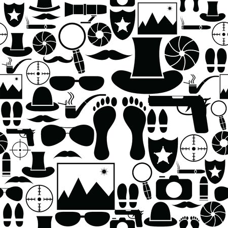 spy seamless pattern background icon.のイラスト素材