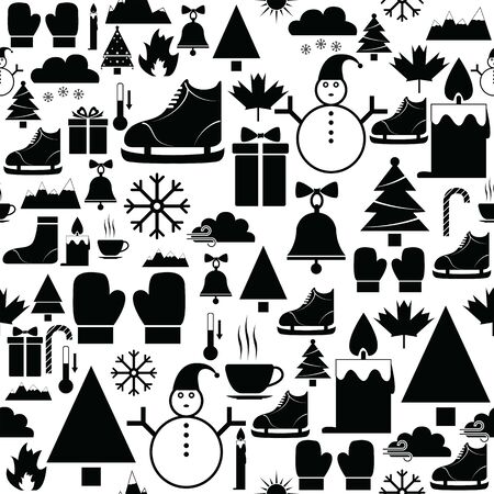 winter seamless pattern background icon.のイラスト素材