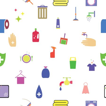 clean seamless pattern background icon.のイラスト素材