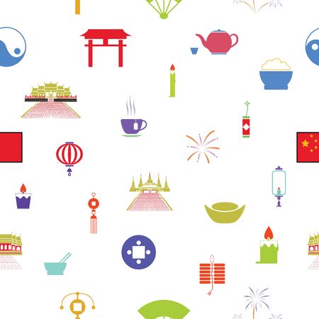 chinese seamless pattern background icon.のイラスト素材