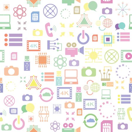 digital seamless pattern background icon.のイラスト素材