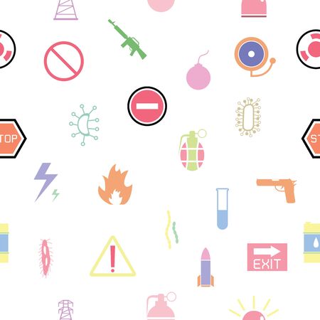 danger seamless pattern background icon.のイラスト素材