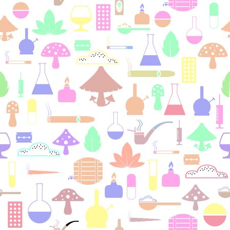 drug seamless pattern background icon.
