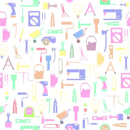 diy tool seamless pattern background icon.のイラスト素材