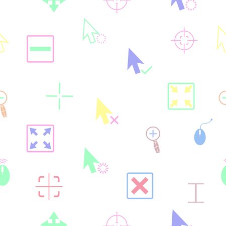 cursor seamless pattern background icon.のイラスト素材