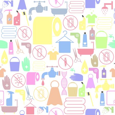 hygiene seamless pattern background icon.のイラスト素材
