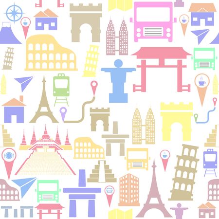 place seamless pattern background icon.のイラスト素材