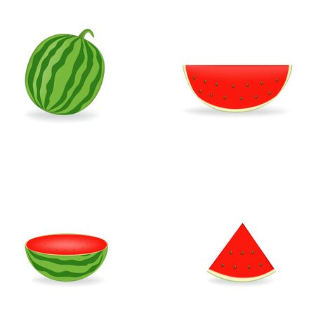 Watermelon juice vector realistic illustrationのイラスト素材