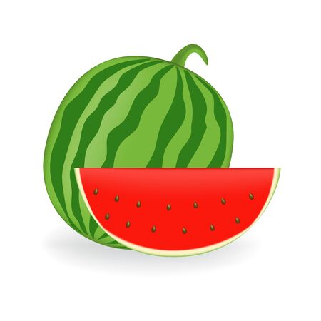 Watermelon juice vector realistic illustrationのイラスト素材