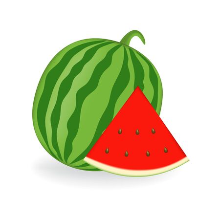 Watermelon juice vector realistic illustrationのイラスト素材