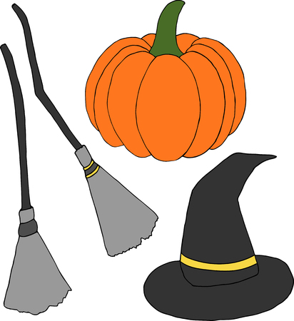 Halloween set. Perfect for package design, card.のイラスト素材