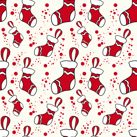 Christmas vector seamless pattern. Perfect for  wrapping paper, scrapbook paper.のイラスト素材