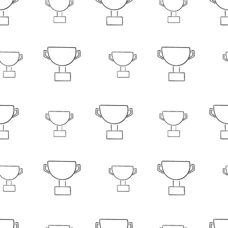 Seamless pattern with trophy and awards. Vector illustrationのイラスト素材