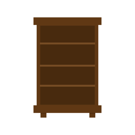 Vector illustration of wardrobe, flat icon. Element of modern home and office furniture. Front view.のイラスト素材