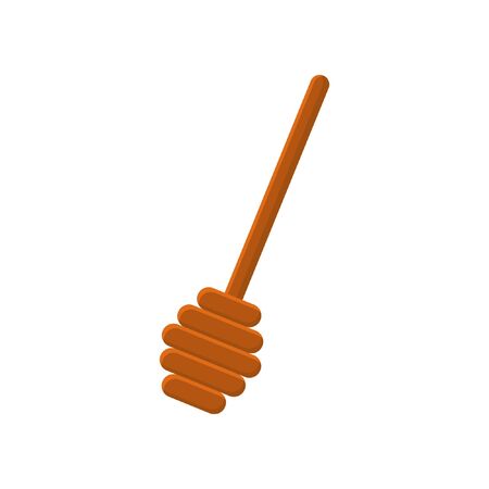 Flat honey dipper icon. Vector illustration for design and web isolated on white background.のイラスト素材