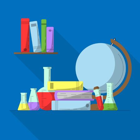 back to school concept in flat style. Vector illustration for design and webのイラスト素材