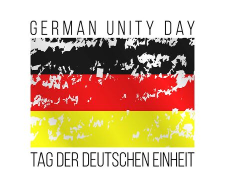 Vector illustration of Germany flag for German unity day.のイラスト素材