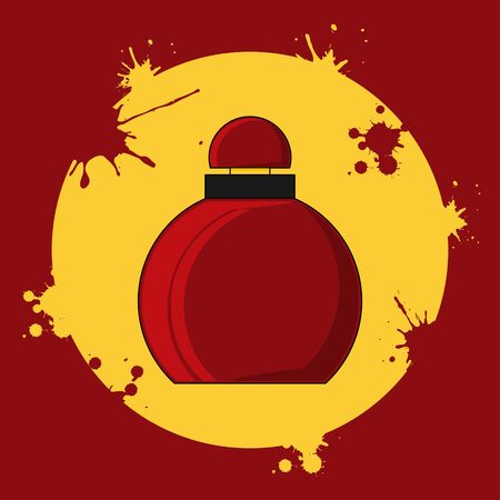 perfume flat illustration. Modern vector card concept for design and web.のイラスト素材