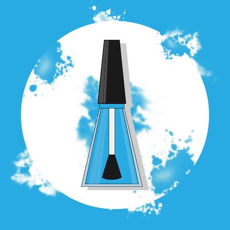 nail polish flat illustration. Modern vector card concept for designのイラスト素材