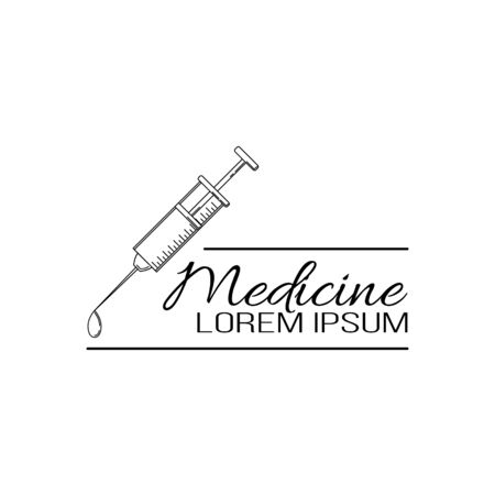 Medicine line logo. Vector illustration for design, web.のイラスト素材
