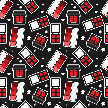 Vector cosmetics seamless pattern. Flat banner for designのイラスト素材