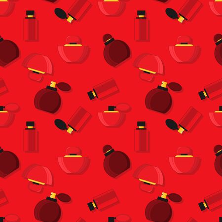 Vector cosmetics seamless pattern. Flat banner for designのイラスト素材