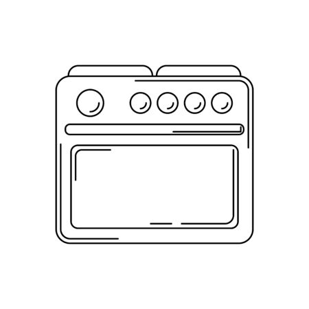 stove line icon. kitchen tool illustration for design and web.のイラスト素材