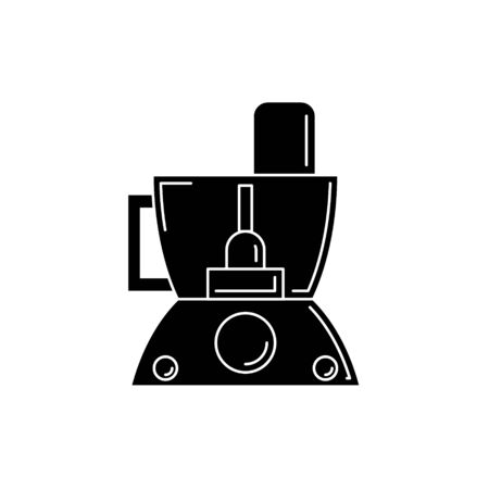cooking processor silhouette. Vector kitchen tool illustration for design and web.のイラスト素材