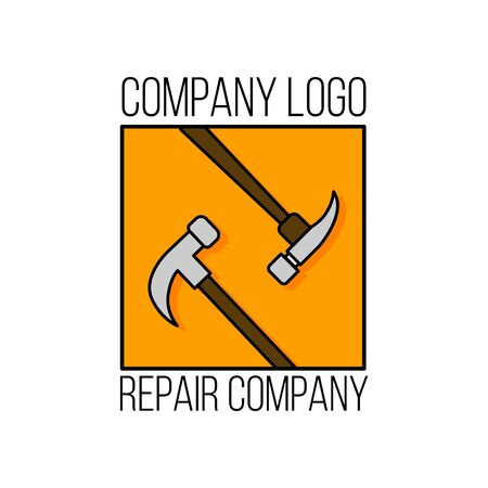 Repair and tools vector flat logo design for your design and web.のイラスト素材
