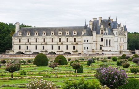 Chenonceau / France - 08/25/2014: Chenonceau castle in Loire valleyのeditorial素材