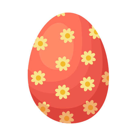 Vector Easter Egg isolated on white background.のイラスト素材