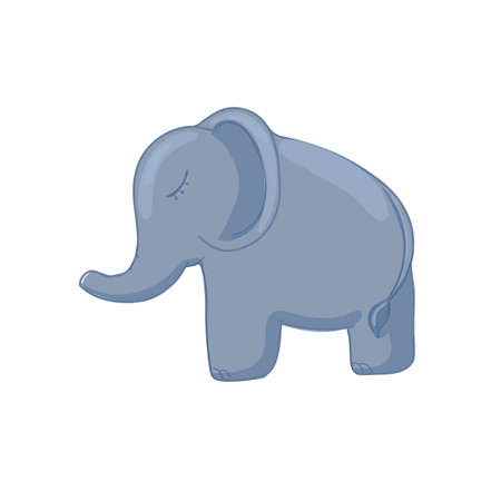Fortune symbol Good luck baby elephant vecctorのイラスト素材