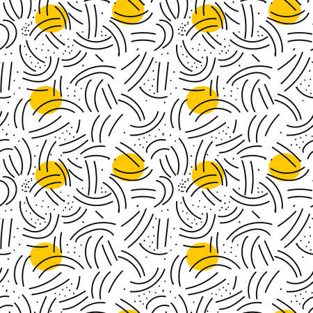 Trendy elements memphis seamless pattern vectorのイラスト素材