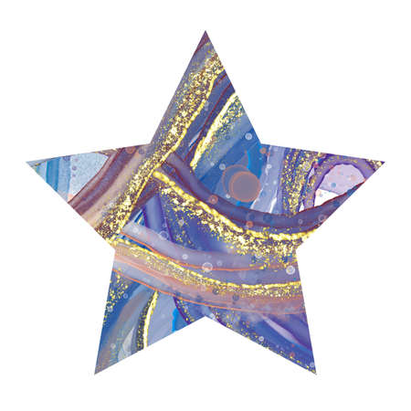 star shape in fluid art texture background