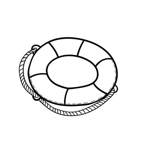vector doodle Lifebuoy icon Element of travelのイラスト素材