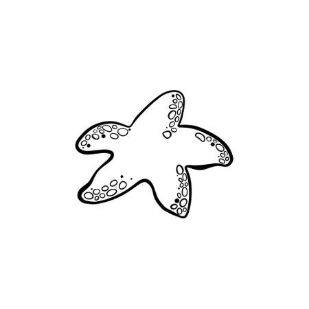 icon of starfish hand drawn illustration doodleのイラスト素材