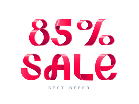 Sale 85 percent off.のイラスト素材