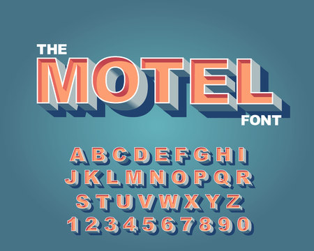 3d Bold retro font. Vintage Alphabet vector 80 s, 90 s Old style graphic poster set. Eighties style graphic template. Template easy editable for Your design. Bold modern style, vintageのイラスト素材