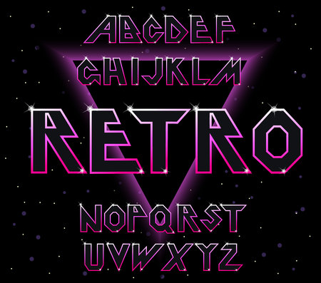 Vector of 80 s retro font.Vector - ID:1-115274838 - Royalty Free Image ...
