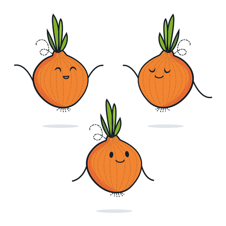 Cute onion charactersのイラスト素材