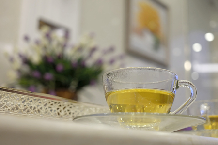 Healthy and hot drinks to Keep you warm this Winter. Welcome drink in Guest House.の写真素材