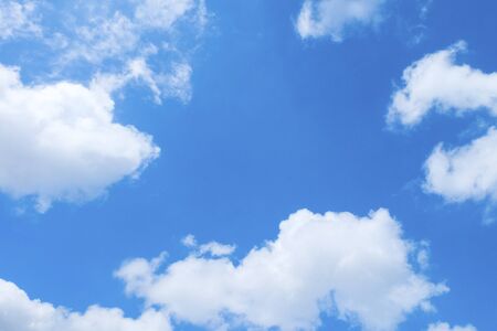 Beautiful blue sky with white clouds.の写真素材