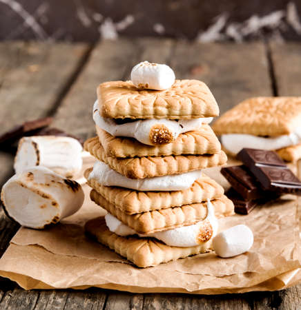 Close up smores.Crop photoの写真素材