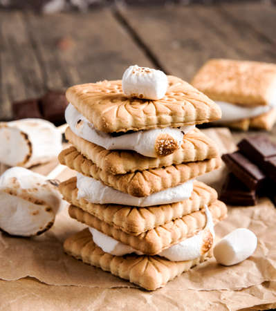 Close up smores.Crop photoの写真素材