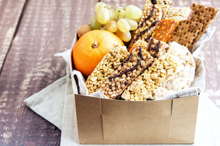 Muesli Granola bars Orange and rapesの写真素材