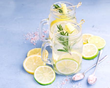 Fresh citrus Salt and Rosemaryの写真素材