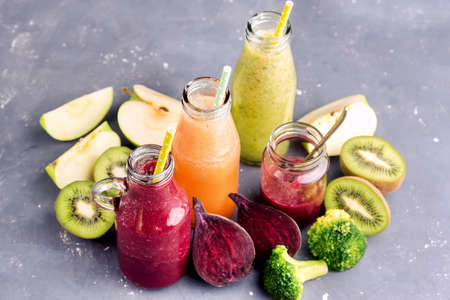 Carrot Beet Broccoli Kiwi Apple smoothie