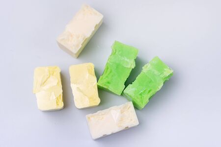 Handmade Spa Soap Organic Soa Various Soap Bars Spa Treatments Top View Horizontal Spa Conceptの写真素材