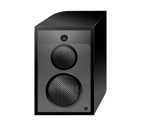 speaker musical , realistic dynamic  woofer audio- vector illustrationのイラスト素材