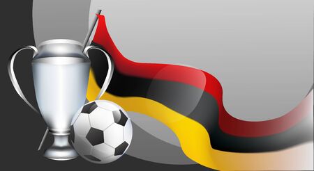 Germany football cup tournament. soccer championship. realistic background vector illustrationのイラスト素材